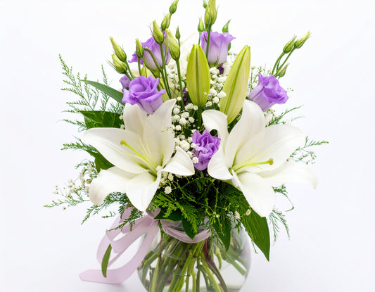 LILIUM & LISIANTHUS WEDDING ARRANGEMENT